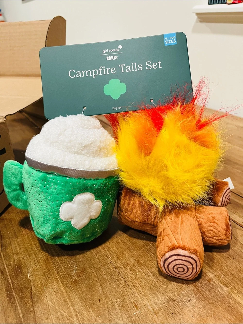 NWT BarkBox x Girl Scouts Campfire Tails Set